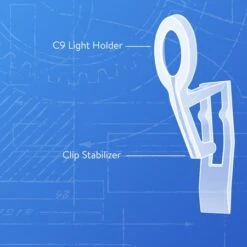 C9 Wedge Clip – Bag Of 100 -Christmas Decor Sale wedge clip diagram