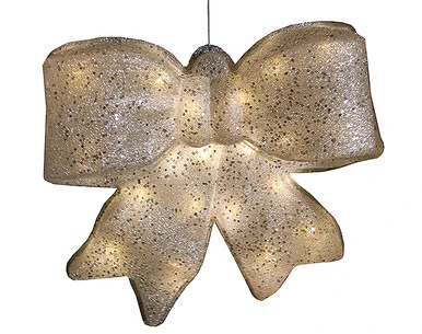 Northlight LED Lighted Glittered Bow Christmas Decoration - 16" - Warm White Lights 3 Northlight LED Lighted Glittered Bow Christmas Decoration - 16" - Warm White Lights
