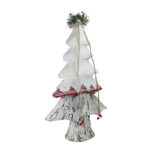 Northlight Snow Cap And Sweater Christmas Tree With Pine Decoration - 22" - White And Red 4 Northlight Snow Cap And Sweater Christmas Tree With Pine Decoration - 22" - White And Red - Image 2